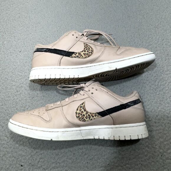 Nike Dunk Low SE Shoes Women 11.5 Primal Pink Cheetah Snakeskin‎ Swoosh Sneaker - Picture 3 of 13